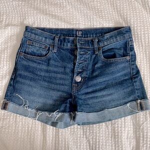 Gap High Waisted Denim Shorts, Size 27
